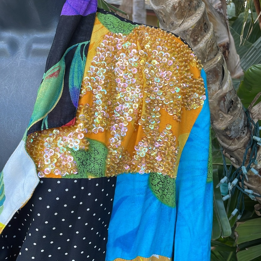 Faith patchwork sequin bohemian jacket - Picture 3 of 9